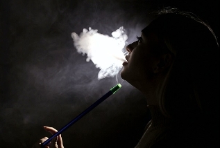 Girl smoking cigarettes